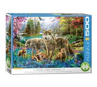 Puzzle 500 pièces XL : Loups au Bord du lac