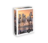 Puzzle 500 pièces XL - SENTOSPHERE - Chevaux en Camargue - Pour adultes - Toucher velours - 8 ans et plus