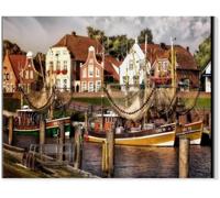 Puzzle 5000 Pièces（181x105.5cm）, Vieux Port Greetsiel Pays-Bas, Jeu Anti-Stress Adulte, Jouet Éducatif Étudiant Cadeau Noël Anniversaire Enfant