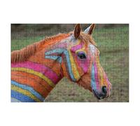 Puzzle 5000 Pieces Abstrait, Puzzle Cheval Adulte, Puzzles Classiques Jeux Educatifs pour Activité Familiale, Qualité Supérieure Puzzles en Bois avec Boite pour Cadeau Homme Cadeau Femme, Decor -1514