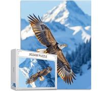 Puzzle 5000 Pièces Adultes, Aigle Puzzle Hiver Motif Désign, Grand Bois Jigsaw 156x105cm Débutant Fille éducatif Challenge Toy avec Emballage Cadeau for Decoration Chambre Murale Cadeau Femme,Model985