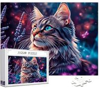 Puzzle 5000 Pièces Adultes, Chat Puzzle Animal Motif Désign, Grand Bois Jigsaw 156x105cm Débutant Fille éducatif Challenge Toy avec Emballage Cadeau for Decoration Chambre Murale Cadeau Femme,Model241
