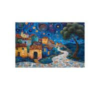 Puzzle 5000 Pieces Adultes Ciel étoilé Puzzle 5000 Pieces Bois Petite Ville, Puzzles Classiques pour Toute la Famille Réunie, Puzzles Adulte pour Printemps Decoration Murale 105x160cm LZPT-04216