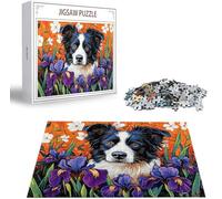 Puzzle 5000 Pièces Adultes Fleur, Puzzles pour Adultes de Qualité Supérieure, Chien Puzzles Classiques, DIY Jeu D'Intelligence De l'art de la Décoration Moderne Maison Jeu Cadeaux de Noël B-332