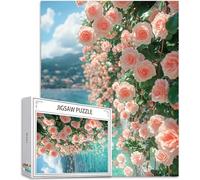 Puzzle 5000 Pièces Adultes, Fleurs Puzzle Océan Motif Désign, Grand Bois Jigsaw 156x105cm Débutant Fille éducatif Challenge Toy Emballage Cadeau for Decoration Chambre Murale, Cadeau Femme, Model739