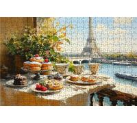 Puzzle 5000 Pieces Adultes GâTeau, Puzzle 5000 Pièces Bois DIY Adulte Paris, Puzzle Classiques Compact Box pour Tableau Decoration Murale Cadeau Femme 160x105 CM RXPT-2024
