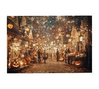 Puzzle 5000 Pièces Adultes Halloween, Puzzle Adulte 5000 Pièces, Ville Puzzles Classiques pour Activité Familiale Jeux Educatifs, Grand Puzzles en Bois avec Boite pour Cadeau Homme, Decoration -2907