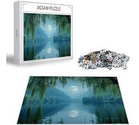 Puzzle 5000 Pièces Adultes Lac, Puzzle 5000 Pièces Parfaitement Imbriquées Lettres au Dos, Arbre Jeu éducatif défi Joue Art Puzzles Classiques, pour Adultes et Adolescents Cadeau 156 x 105 cm B-800