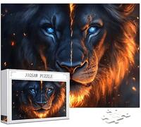 Puzzle 5000 Pièces Adultes, Lion Puzzle Animal Motif Désign, Grand Bois Jigsaw 156x105cm Débutant Fille éducatif Challenge Toy avec Emballage Cadeau for Decoration Chambre Murale Cadeau Femme,Model475