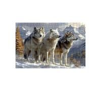 Puzzle 5000 Pieces Adultes Loup Puzzle 5000 Pieces Bois Montagne enneigée, Puzzles Classiques pour Toute la Famille Réunie, Puzzles Adulte pour Printemps Decoration Murale 105 x 160 cm LZPT-02410