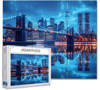 Puzzle 5000 Pieces Adultes New York Puzzle Bois Classiques Impossible éDucatif Jigsaw Exerce MéMoire et L'Intuition PâQues Cadeau, avec Affiche Incluse BoîTe Compacte Peut pour Domicile DéCorer Q-6