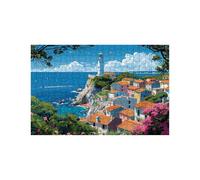 Puzzle 5000 Pieces Adultes Phare Puzzle 5000 Pieces Bois Petite Ville, Puzzles Classiques pour Toute la Famille Réunie, Puzzles Adulte pour Printemps Decoration Murale 105x160 Cm LZPT-01452