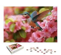 Puzzle 5000 Pièces Adultes, Puzzle 5000 Pieces Colibri pour Adultes, Grand Puzzles Bois Fleurs de Cerisier avec Boite, Jeu de Concentration pour Toute la Famille, Décor Maison, Cadeau Femme, -7017