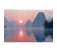 Puzzle 5000 Pièces Adultes, Puzzle 5000 Pièces Coucher Soleil pour Adultes et Enfants à Partir de 14 Ans, Jeu de Concentration, Puzzles Montagne avec Boite pour Décoration Maison, Cadeau Femme, -4535