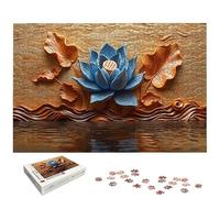 Puzzle 5000 Pièces Adultes, Puzzle 5000 Pieces Lotus pour Adultes, Grand Puzzles Bois Fleur avec Boite, Jeu de Concentration pour Toute la Famille, Puzzles pour Décoration Maison, Cadeau Femme, -7001
