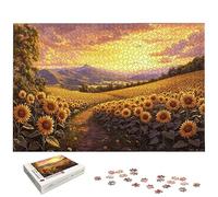 Puzzle 5000 Pièces Adultes, Puzzle 5000 Pieces Tournesol pour Adultes, Grand Puzzles Bois Paysage avec Boite, Jeu de Concentration pour Toute la Famille, pour Décoration Maison, Cadeau Femme, -5623