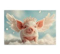 Puzzle 5000 Pièces Adultes, Puzzle Cochon pour Adulte, Grand Puzzles Bois avec Boite Cadeau 156x105cm, Jeu de Concentration pour Adultes, Decoration Noel, Idee Cadeau Femme Homme, Thème: Mignon, K-35