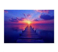 Puzzle 5000 Pièces Adultes, Puzzle Coucher Soleil pour Adulte, Grand Puzzles Bois avec Boite Cadeau 156x105cm, Jeu de Concentration pour Adultes, Decoration Noel, Cadeau Femme, Thème: Paysage, J-33