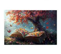 Puzzle 5000 Pièces Adultes, Puzzle Livre Magique pour Adulte, Grand Puzzles Bois avec Boite Cadeau 156x105cm, Jeu de Concentration pour Adultes, Decoration Noel, Cadeau Femme, Thème: Papillon, C-77
