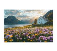 Puzzle 5000 Pièces Adultes, Puzzle Paysage pour Adulte, Grand Puzzles Bois avec Boite Cadeau 156x105cm, Jeu de Concentration pour Adultes, Decoration Noel, Idee Cadeau Femme Homme, Thème: Chalet, R-33