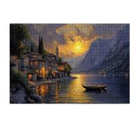 Puzzle 5000 Pièces Adultes, Puzzle Paysage pour Adulte, Grand Puzzles Bois avec Boite Cadeau 156x105cm, Jeu de Concentration pour Adultes, Decoration Noel, Cadeau Femme, Thème: Coucher Soleil, G-15