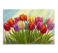 Puzzle 5000 Pièces Adultes, Puzzle Tulipe pour Adulte Débutant, 156x105 cm Grand Puzzles Fleur avec Boite, Jeu de Concentration pour Adultes, Puzzles Bois pour Décoration Maison, Cadeau Femme, -3268