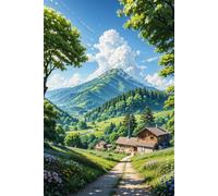 Puzzle 5000 pièces Adultes, Village d'été Puzzle Classiques 5000 pièces, 156x105cm Puzzles Impossible Difficile avec Poster, Magnifique Décoration Puzzle et Cadeaux Relaxant