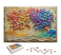 Puzzle 5000 Pièces Arbre de Vie, Puzzle 5000 Pièces pour Adultes et Enfants à Partir de 14 Ans, Coloré Puzzles Bois avec Une Boîte d'emballage Exquise, pour Décoration Murale, Cadeau Femme, -5982