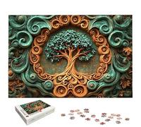 Puzzle 5000 Pièces Arbre de Vie, Puzzle 5000 Pièces pour Adultes et Enfants à Partir de 14 Ans, Magie Puzzles Bois avec Une Boîte d'emballage Exquise, Décoration Murale, Cadeau Femme/Homme, -5046