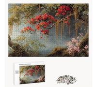 Puzzle 5000 Pièces - Arbre & Fleur - Puzzle en Bois Durable avec Lettres au Dos - Jeu sans Poussière avec Affiche - Modèle pour Collectionneurs et 14 Ans et Plus (181x105cm) P3#113