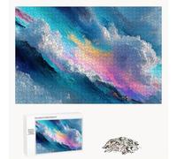 Puzzle 5000 Pièces - Aurore & Abstrait - Puzzle en Bois Durable avec Lettres au Dos - Jeu sans Poussière avec Affiche - Modèle pour Collectionneurs et 14 Ans et Plus (181x105cm) P3#351