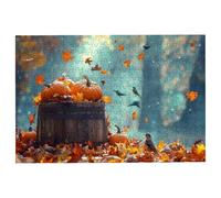 Puzzle 5000 Pieces Automne, Puzzle 5000 Pièces Adultes Citrouille, Puzzles Classiques Jeux Educatifs pour Activité Familiale, Qualité Supérieure Puzzles en Bois avec Boite pour Cadeau Femme -2054