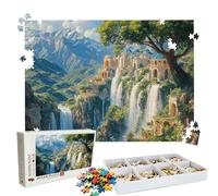 Puzzle 5000 Pieces Cabine Automne - Grand Puzzles Bois - Puzzle 5000 Pièces Adultes - Jeu D'Intelligence - Emballage Boîte - Découpe Précision - Qualité Puzzles Coloré pour Décor D’intérieur W3H-365