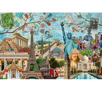 Puzzle 5000 pieces Carte Postale des Monuments, Adultes et enfants des 14 ans, Villes et monument, 17118, Ravensburger