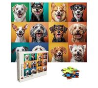 Puzzle 5000 Pièces Chien Puzzle Adulte Grand 156.5 X 105.5 cm, Animal Puzzles Jeu éDucatif Défi, 5000 Pièces Jigsaw Puzzles Classiques pour Cadeau Femme et Homme, Decoration Murale Maison, 8p-113