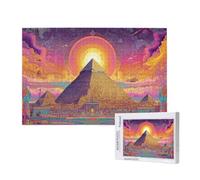 Puzzle 5000 Pièces Egypte Puzzle Pyramide,Puzzles Bois Adulte avec Boîte Cadeau,Loisirs Créatifs Adultes DIY Activite Manuelle,Cadeau Anniversaire Homme Femme,Décoration Intérieure,105x156cm,p379t