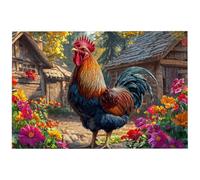 Puzzle 5000 Pièces Ferme, 5000 Pièces Puzzle Adulte, Jeu de Concentration, 156.5x105.5cm Grand Puzzles Bois pour Décoration Maison, Jeu de Puzzles Poulet pour Toute la Famille, Cadeau Femme, -6732