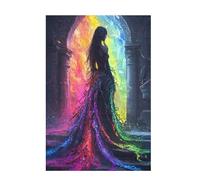 Puzzle 5000 Pieces Fille Puzzle Gothique 5000 Pièces Grand Adultes Difficile Jigsaw en Bois avec Boîte Cadeau, DIY Challenge Impossible Créatif Jeu pour Adulte, Decoration Maison 105x156cm D-1019
