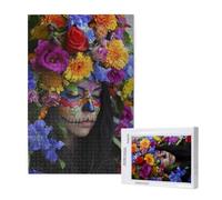 Puzzle 5000 Pièces Fleur Puzzle Femme Motifs,Puzzles Bois Adulte avec Boîte Cadeau,Loisirs Créatifs Adultes DIY Activite Manuelle,Cadeau Anniversaire Homme Femme,Décoration Intérieure,105x156cm,p1451t