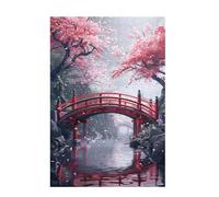 Puzzle 5000 Pieces Fleurs de Cerisier Puzzle Japon 5000 Pièces Grand Adultes Difficile Jigsaw en Bois, Challenge Impossible Créatif Jeu pour Adulte, Decoration Maison, Cadeau Femme 105x156cm D-1080