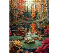 Puzzle 5000 Pièces, Grenouille D'éTang Puzzle Adulte 5000, Impossible Classique Jigsaw, Jigsaws en Bois, Familial Puzzles Jeu de, pour Jeu Éducatif Défi Jouets, Décoration Murale Cadeau BXHZW5-149