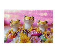 Puzzle 5000 Pieces Grenouille, Puzzle 5000 Pieces Adultes en Bois, Bricolage Jeu Éducatif avec Boite Cadeau pour Adultes, Bois Épais et Résistant, Puzzles pour Décor, Cadeau Femme, Thème: Fleur P-31