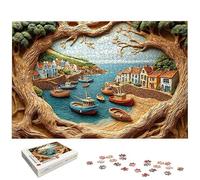 Puzzle 5000 Pièces Italie, Puzzle 5000 Pièces pour Adultes et Enfants à Partir de 14 Ans, Paysage Puzzles Bois avec Une Boîte d'emballage Exquise, Puzzles pour Décoration Murale, Cadeau Femme, -5280
