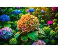 Puzzle 5000 Pièces Jeux éducatif Défi Jouets Plantes d'hortensia Puzzles Classiques Puzzle DIY Cadeaux de l'art de la Décoration Moderne