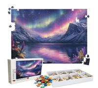 Puzzle 5000 Pieces lac Aurore - Grand Puzzles Bois - Puzzle 5000 Pièces Adultes - Jeu D'Intelligence - Emballage Boîte - Découpe de Précision - Qualité Puzzles Coloré pour Décor D’intérieur W3H-899