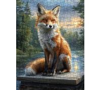 Puzzle 5000 Pièces, Le Renard du Lac Puzzle Adulte 5000, Impossible Classique Jigsaw, Jigsaws en Bois, Familial Puzzles Jeu de, pour Jeu Éducatif Défi Jouets, Décoration Murale Cadeau BXHZW5-371
