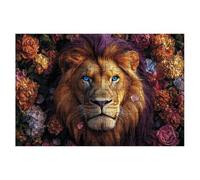 Puzzle 5000 Pieces Lion, Puzzle Fleur Adulte, Puzzles Classiques Jeux Educatifs pour Activité Familiale, Qualité Supérieure Puzzles en Bois avec Boite pour Cadeau Homme Cadeau Femme, Decoration -2084