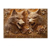 Puzzle 5000 Pieces Loup, Puzzle 5000 Pieces Adultes en Bois, Bricolage Jeu Éducatif avec Boite Cadeau pour Adultes, Bois Épais et Résistant, Puzzles pour Décor, Cadeau Femme Homme, Thème: Fleur P-13