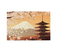 Puzzle 5000 Pieces Mont Fuji Puzzle Japon 5000 Pièces Grand Adultes Difficile Jigsaw en Bois avec Boîte Cadeau, DIY Challenge Impossible Jeu pour Adulte, Decoration Maison Cadeau 105x156cm E-1618