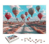 Puzzle 5000 Pièces Montgolfière, Puzzle 5000 Pièces pour Adultes et Enfants à Partir de 14 Ans, Paysage Puzzles Bois avec Une Boîte d'emballage Exquise, pour Décoration Murale, Cadeau Femme, -5974